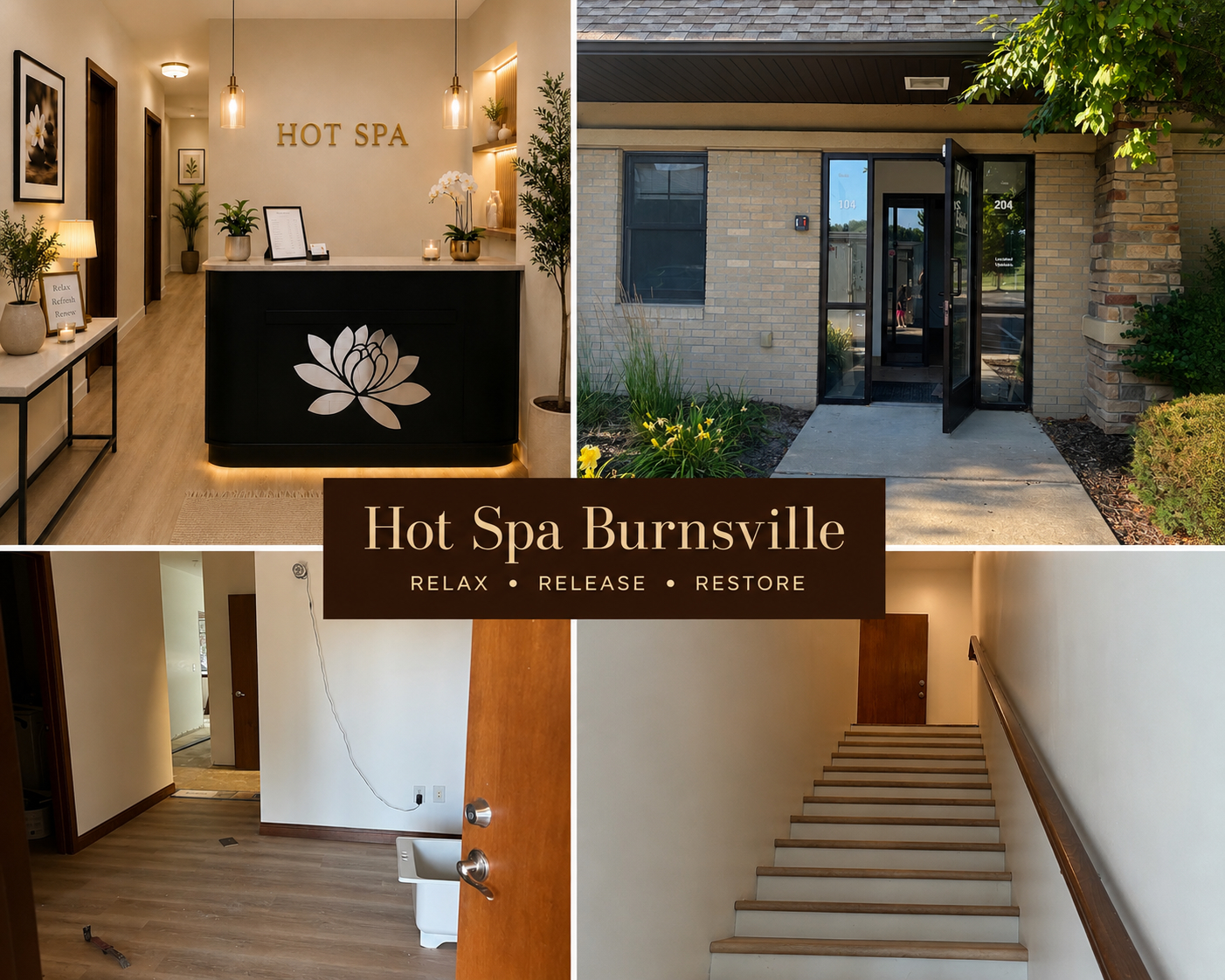 HotSpa Burnsville — interior and storefront progress